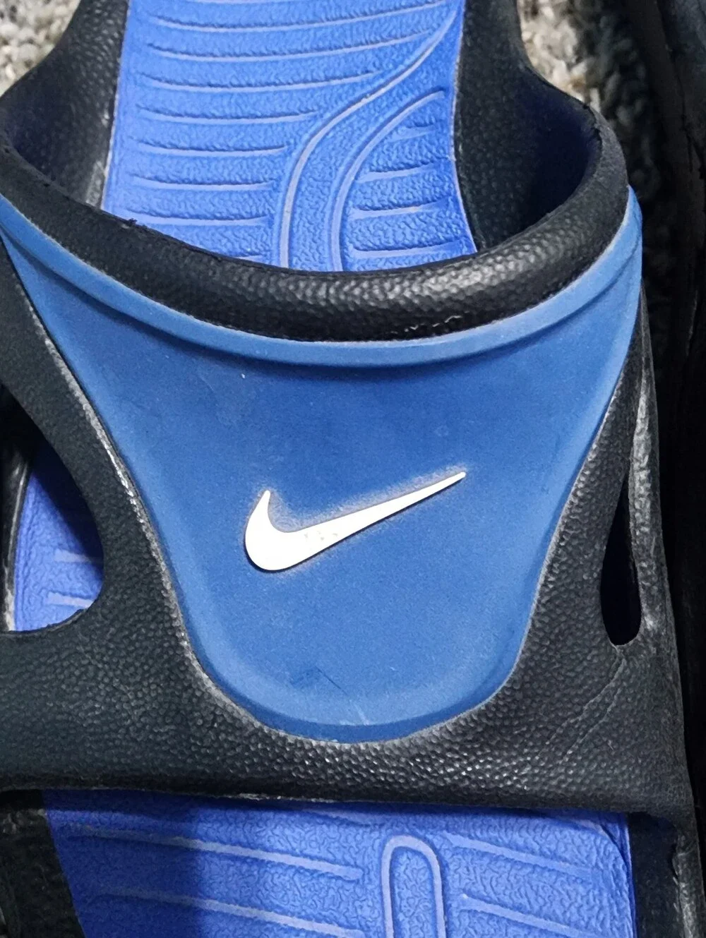 Vintage Y2K Nike First String Slides - Blue/Black (Mens 7 / Womens 8)